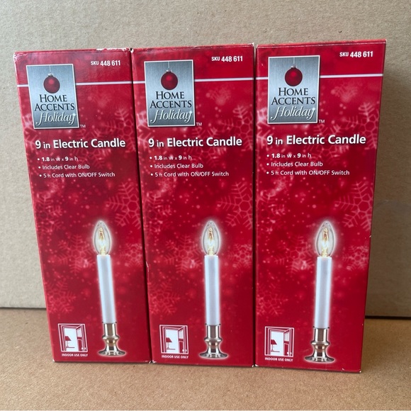 - 9 inch electrical candle 3 new in box accents for windows or decor Home … - Picture 1 of 6